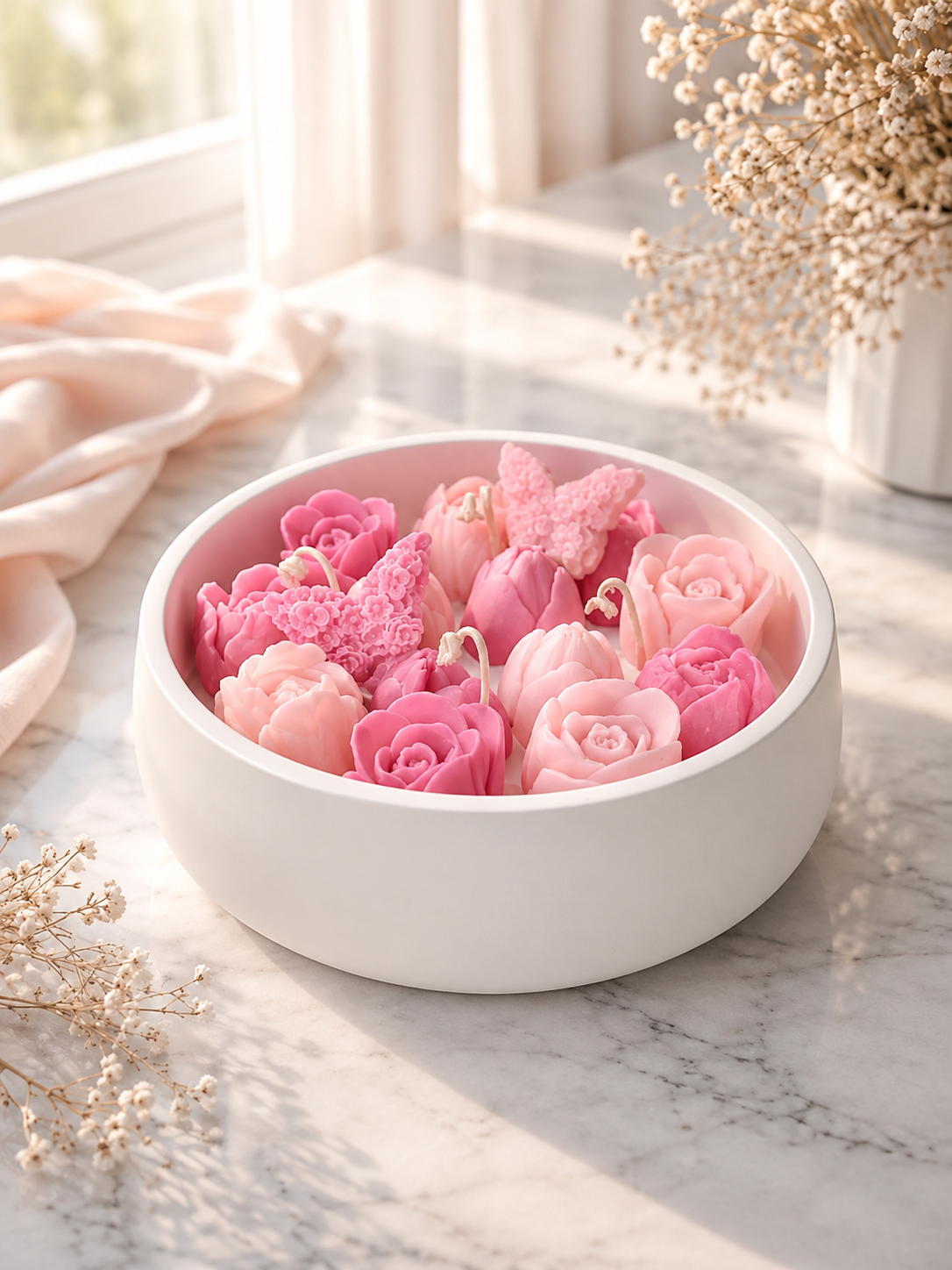 Handcrafted Floral Bouquet Soy Wax Candle